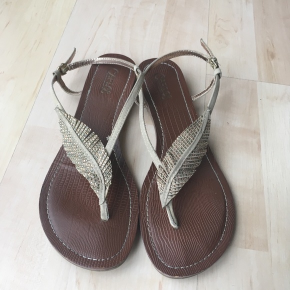 Carlos Santana Shoes - Carlos Santana feather sandals size 8.5